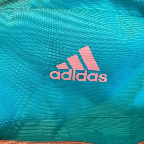 🎒  Retro Style Adidas Backpack - Turquoise and Coral 🎒 - Picture 6 of 8
